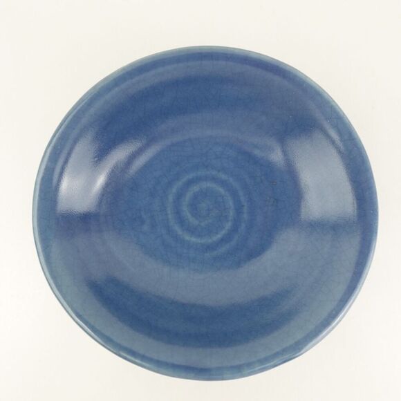 Crate & Barrel Small Blue Bowl Swirl Design Made In Japan - Picture 1 of 8